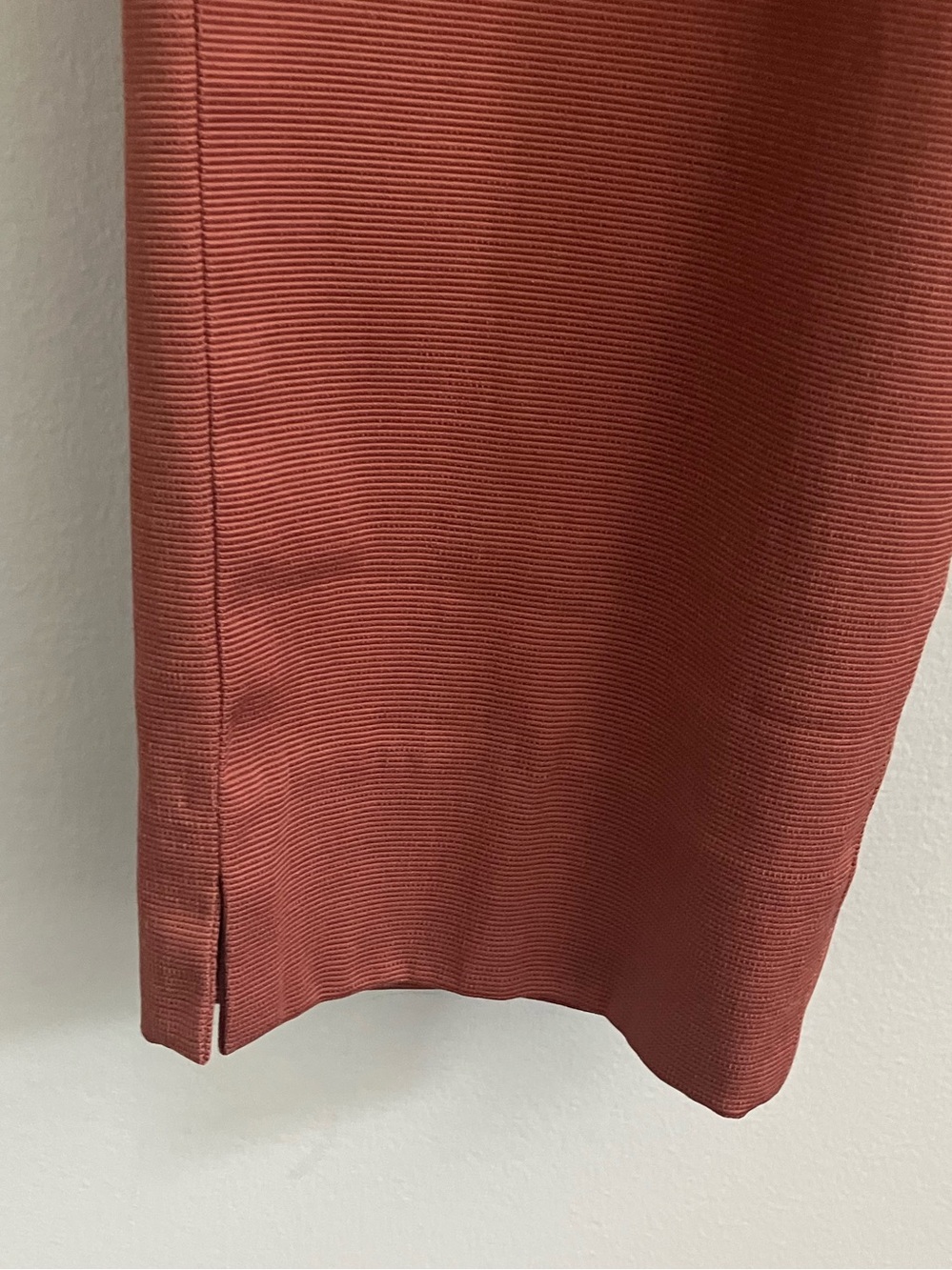 CLASS Terracotta Micro Ribbed High Rise Slim Leg Trouser Size 6 - Picture 4 of 10